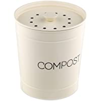 Navaris Cubo para Basura orgánica - Compost de Basura de 3 L con filtros - Contenedor para residuos de 19 x 20 CM…